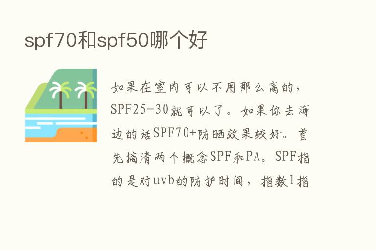 spf70和spf50哪个好