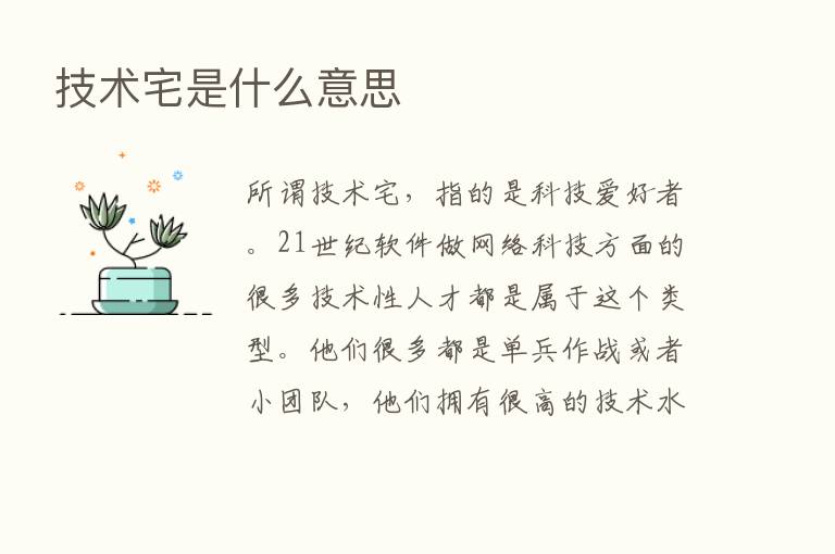 技术宅是什么意思