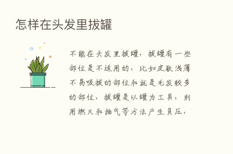 怎样在头发里拔罐