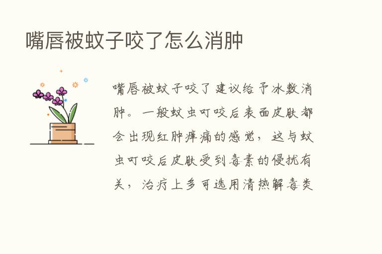 嘴唇被蚊子咬了怎么消肿