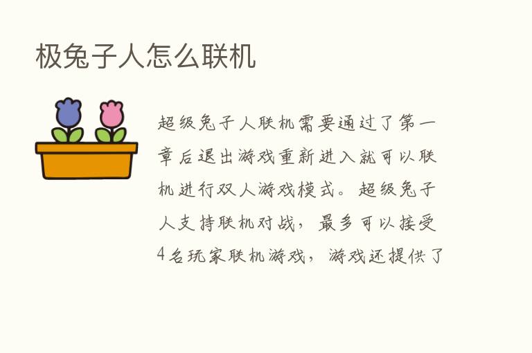 极兔子人怎么联机