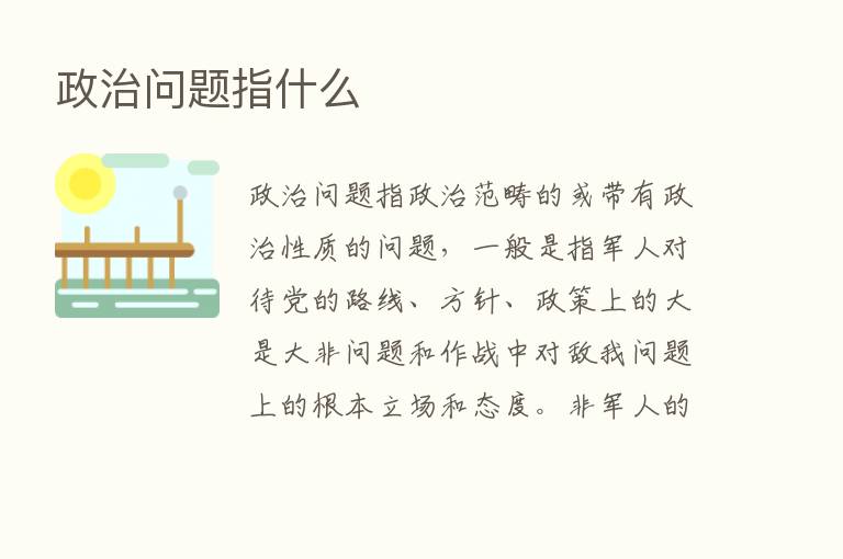 政治问题指什么