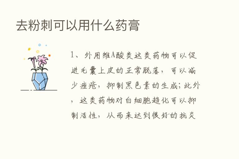 去粉刺可以用什么药膏