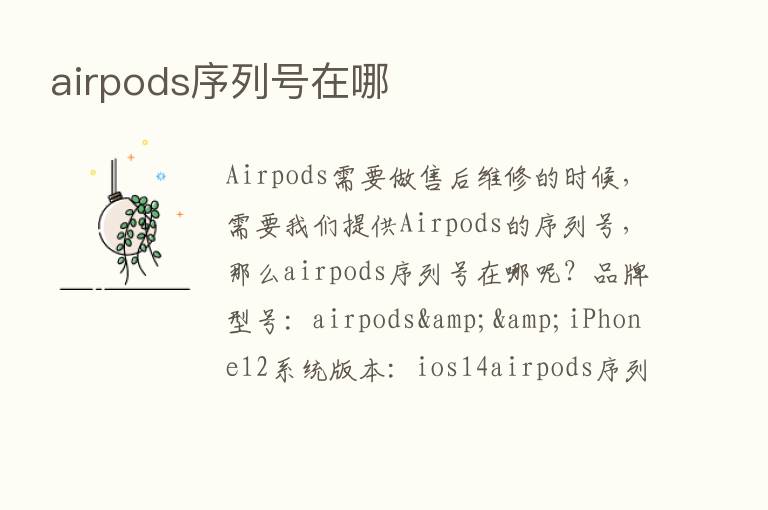 airpods序列号在哪