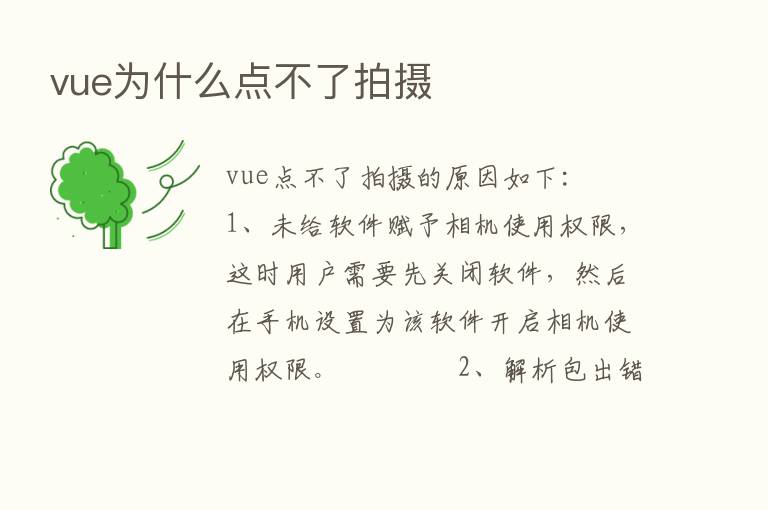 vue为什么点不了拍摄