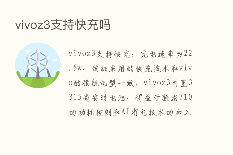 vivoz3支持快充吗