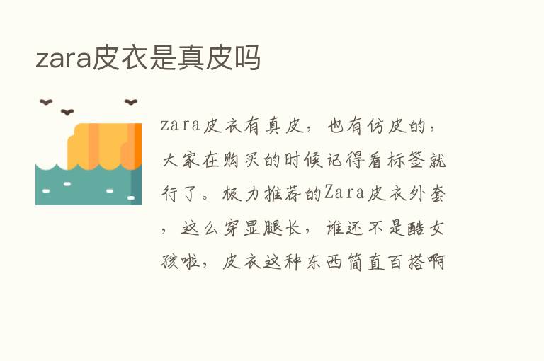 zara皮衣是真皮吗