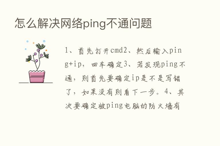 怎么解决网络ping不通问题