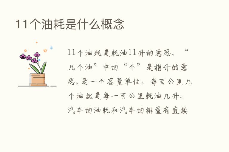 11个油耗是什么概念