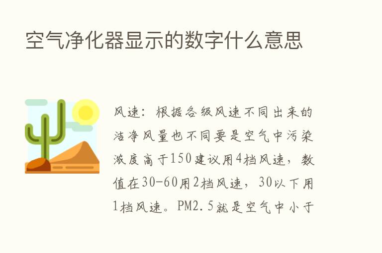 空气净化器显示的数字什么意思