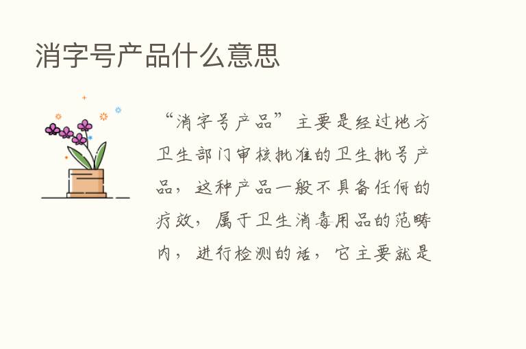 消字号产品什么意思