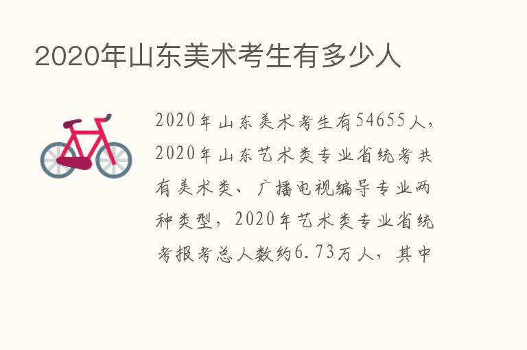 2020年山东美术考生有多少人