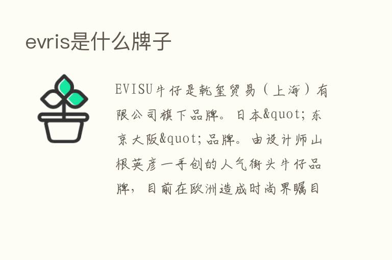 evris是什么牌子