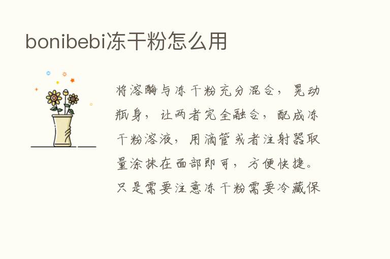 bonibebi冻干粉怎么用