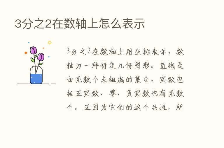 3分之2在数轴上怎么表示