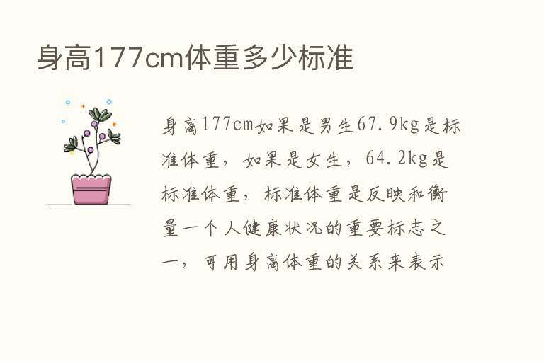 身高177cm体重多少标准