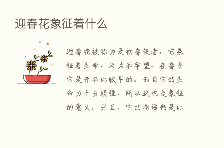 迎春花象征着什么