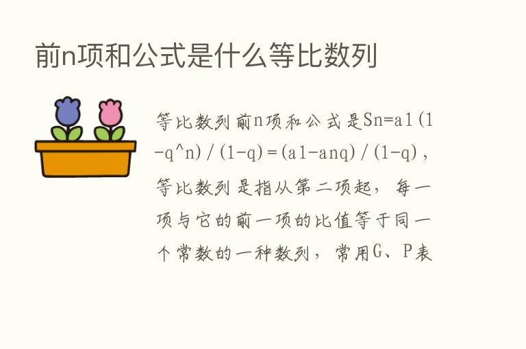 前n项和公式是什么等比数列