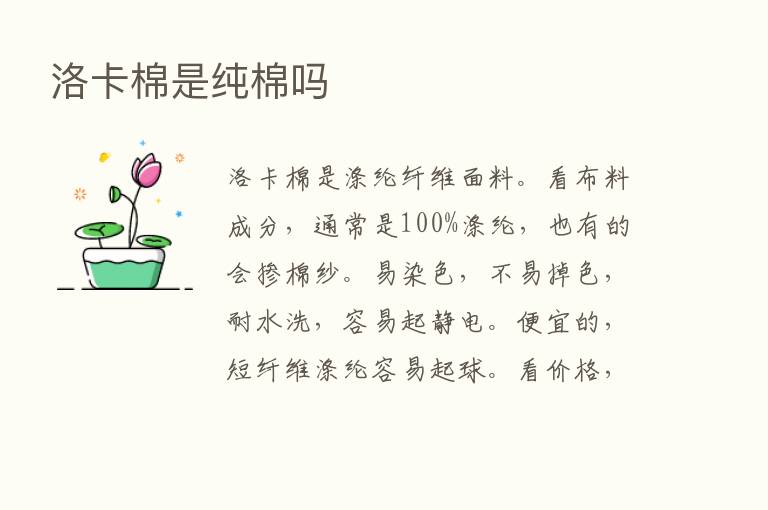 洛卡棉是纯棉吗