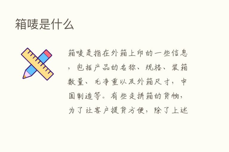 箱唛是什么