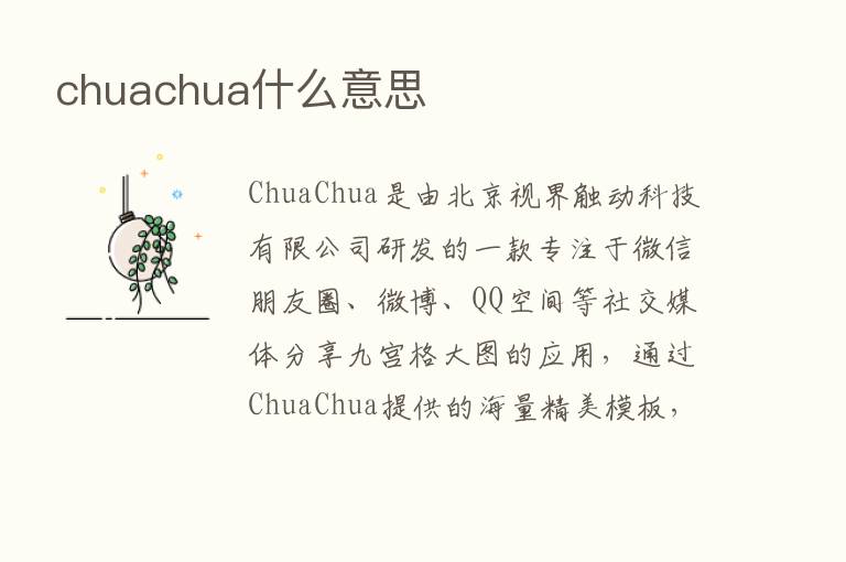 chuachua什么意思