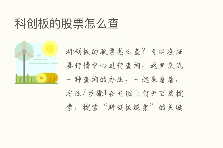 科创板的股票怎么查