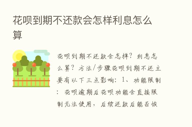 花呗到期不还款会怎样利息怎么算