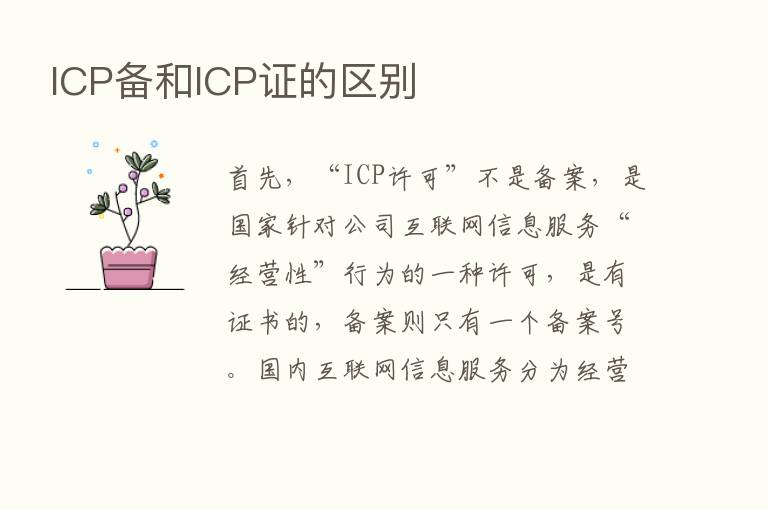 ICP备和ICP证的区别