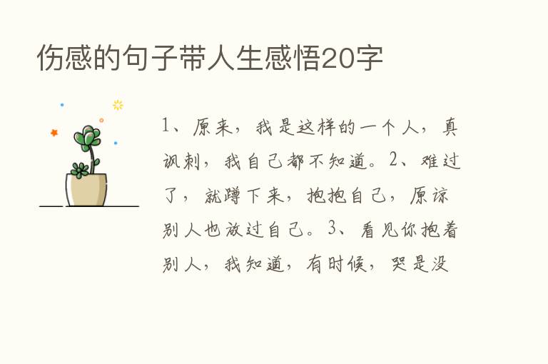 伤感的句子带人生感悟20字