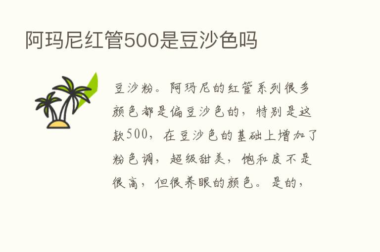 阿玛尼红管500是豆沙色吗