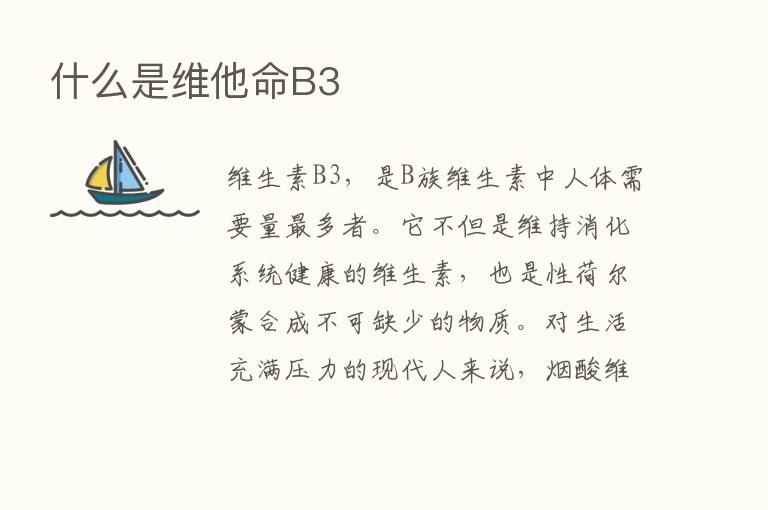 什么是维他命B3