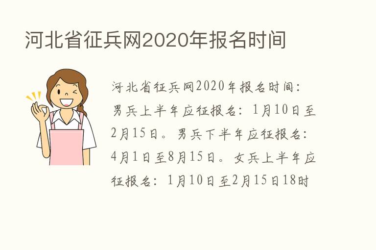 河北省征兵网2020年报名时间