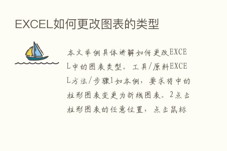 EXCEL如何更改图表的类型