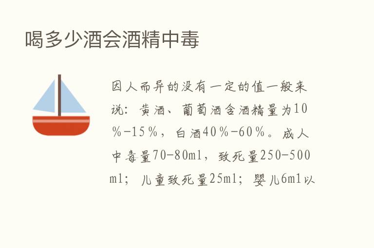 喝多少酒会酒精中毒