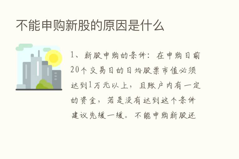 不能申购新股的原因是什么