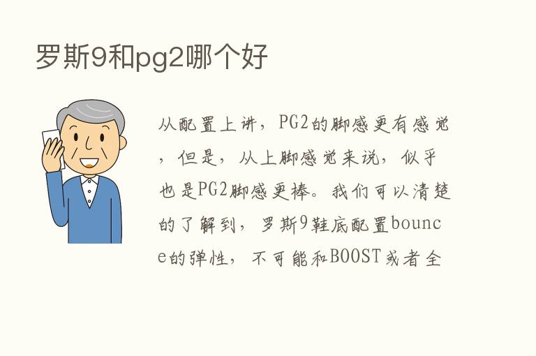 罗斯9和pg2哪个好