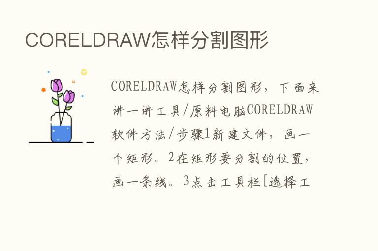 CORELDRAW怎样分割图形