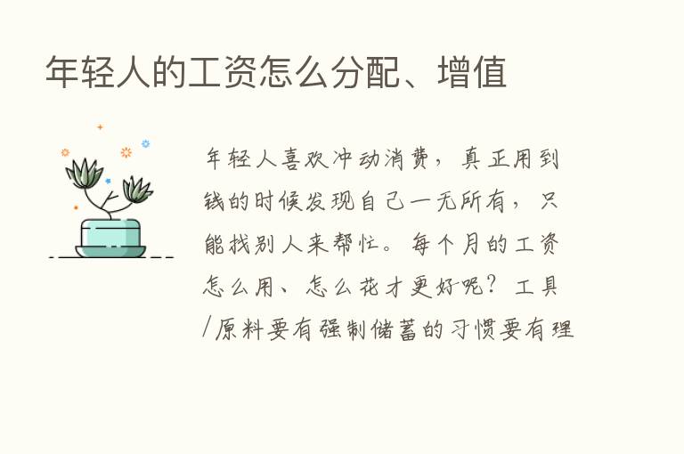 年轻人的工资怎么分配、增值