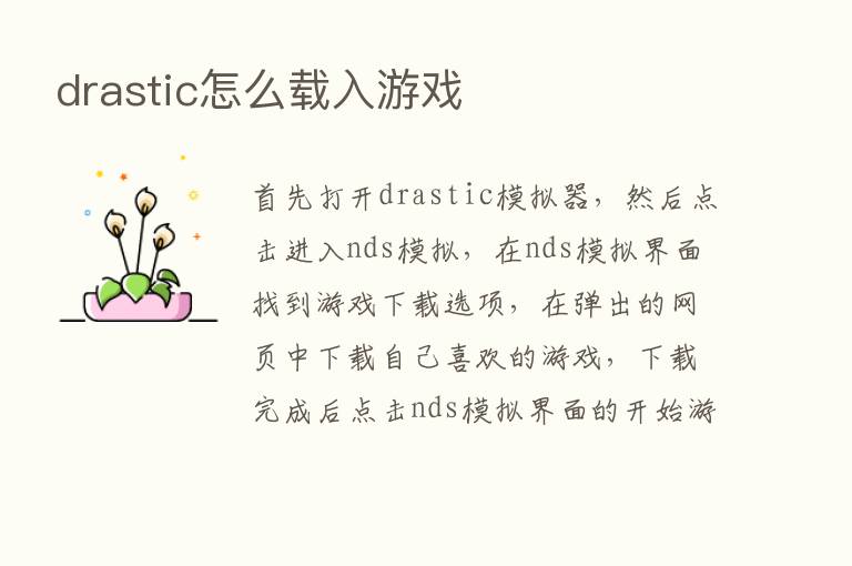 drastic怎么载入游戏