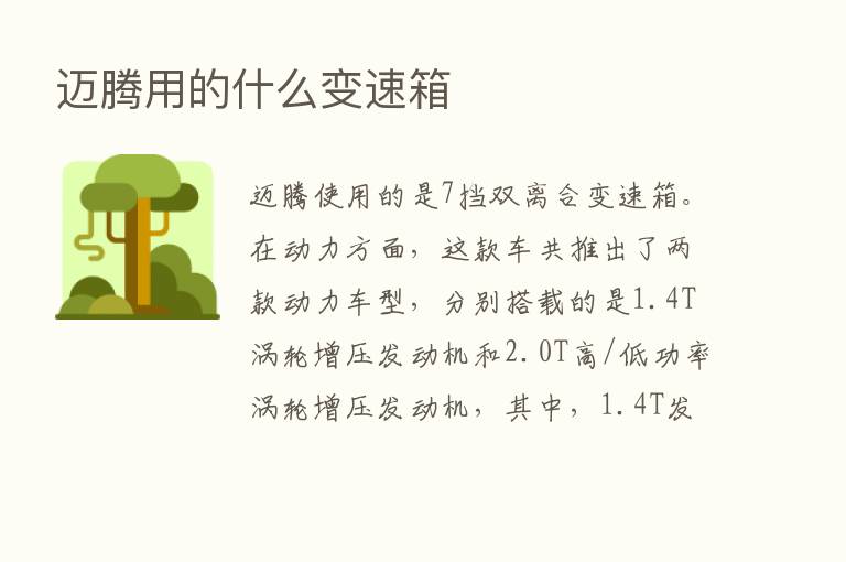 迈腾用的什么变速箱