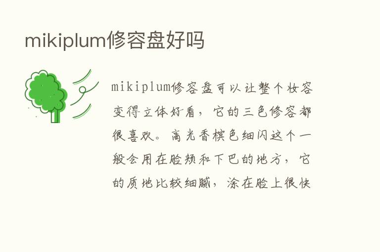 mikiplum修容盘好吗