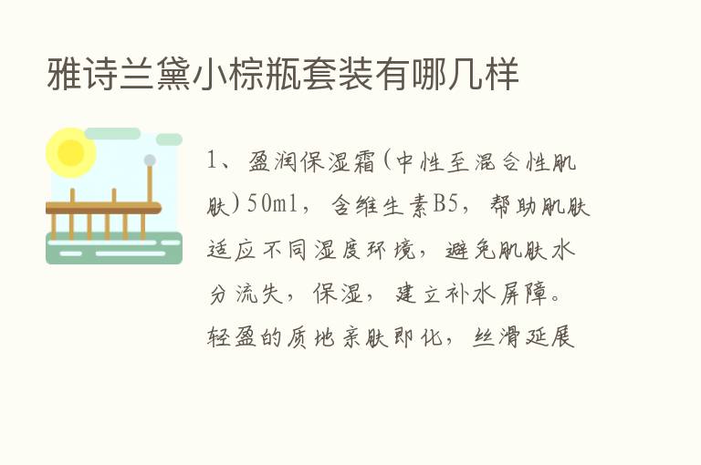 雅诗兰黛小棕瓶套装有哪几样