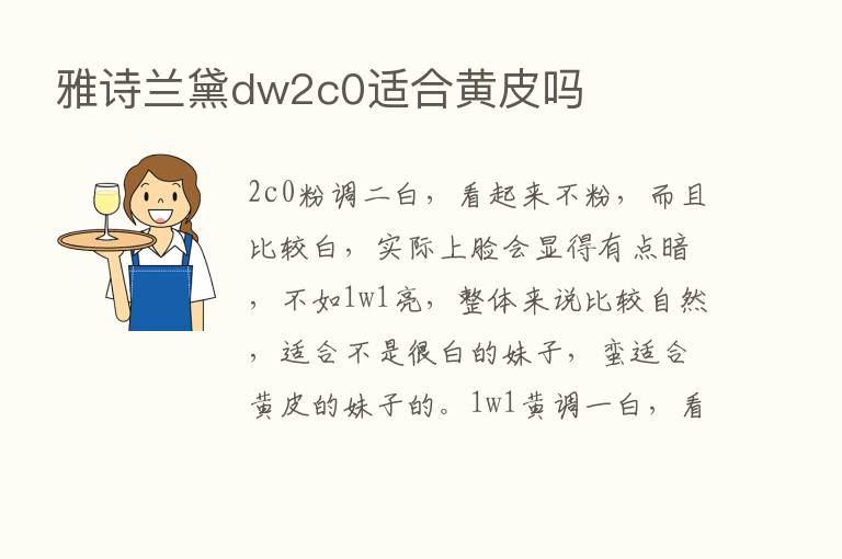 雅诗兰黛dw2c0适合黄皮吗