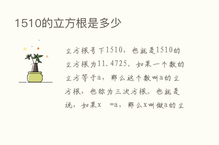 1510的立方根是多少