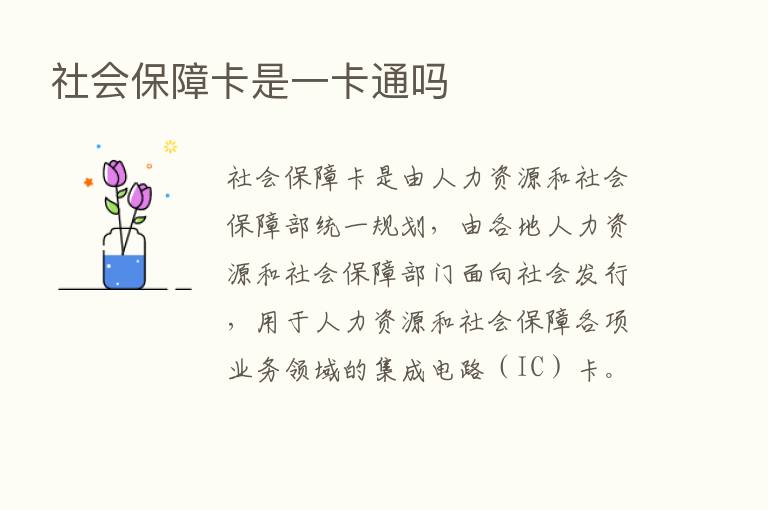 社会保障卡是一卡通吗