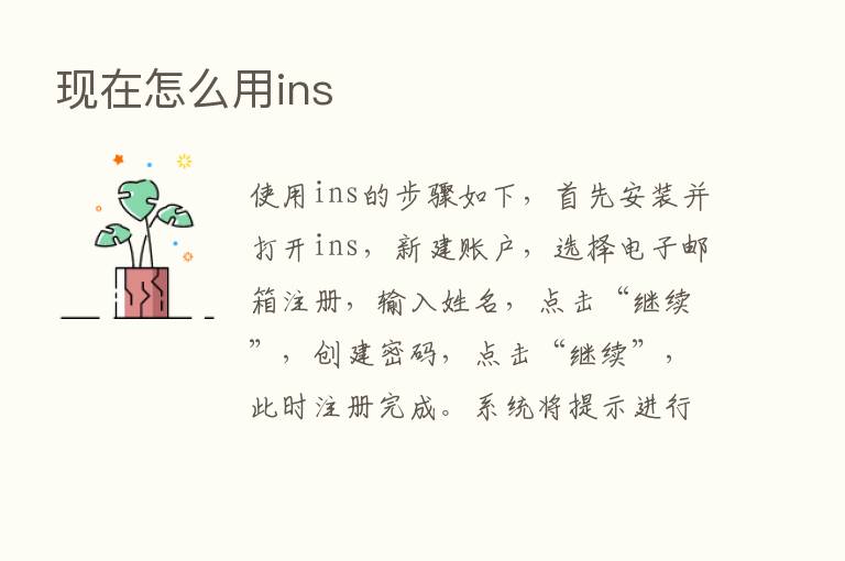 现在怎么用ins