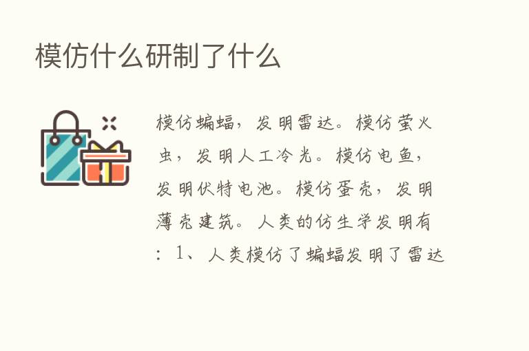 模仿什么研制了什么