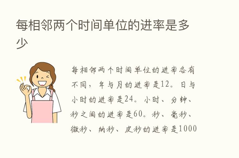 每相邻两个时间单位的进率是多少