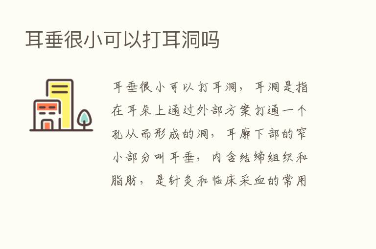 耳垂很小可以打耳洞吗