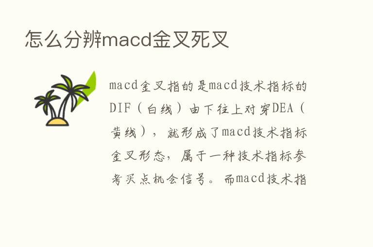 怎么分辨macd金叉死叉